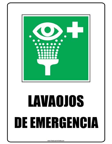 Señal de Lavaojos de Emergencia