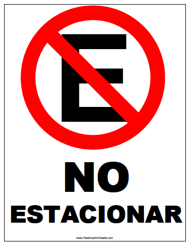 Señal de No Estacionar