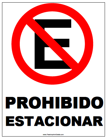 Señal de Prohibido Estacionar